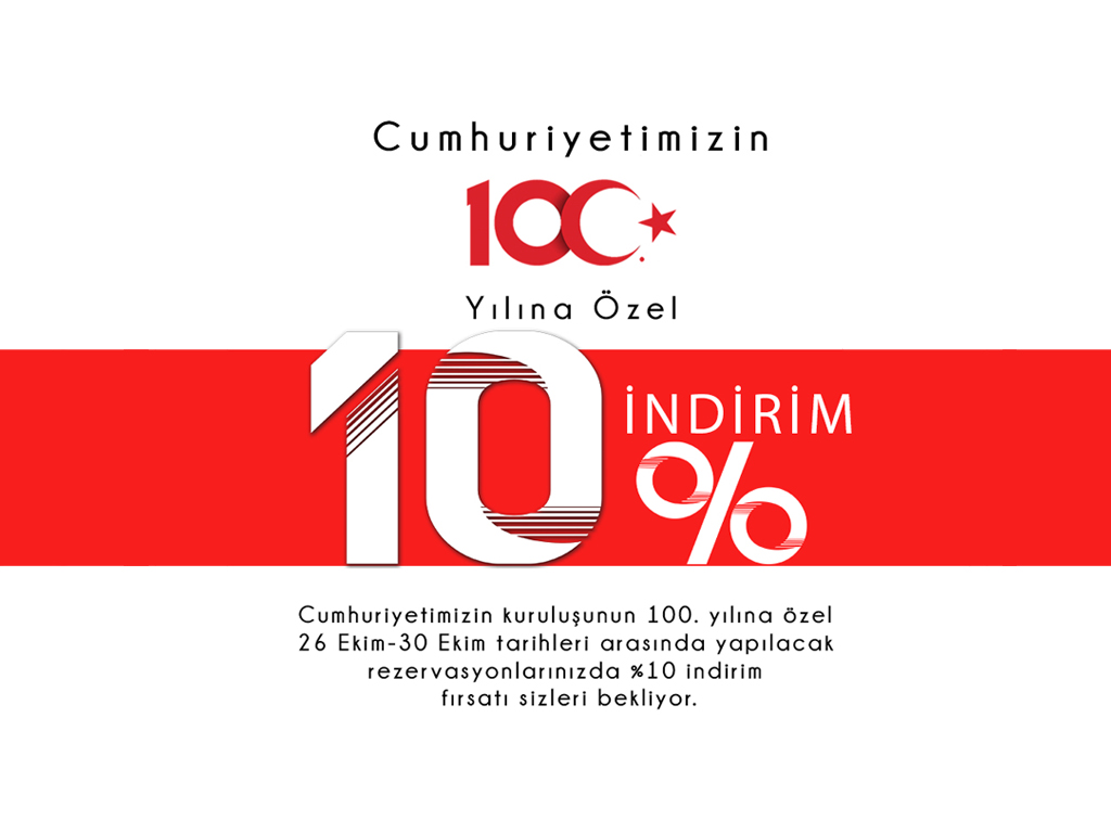 Cumhuriyetin 100. Yılına Özel %10 İndirim!